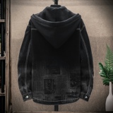 外套男秋季高品质时尚休闲连帽牛仔夹克上衣XZ313B-1-NZ950--P90，男装夹克，星座313B-2