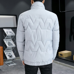MY8608-P105冬季爆款男修身短款纯色棉衣青年纯色休闲棉服外套图片