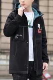 男士中长款连帽时尚休闲夹克外套XZ313B-1-S188，男装夹克，星座313B-2