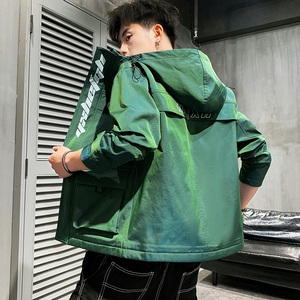 主推款秋季新款男士时尚变色连帽工装夹克外套XZ313B-1-J图片