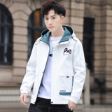 外套男新款韩版休闲百搭连帽夹克上衣XZ313B-1-S189-P65，男装夹克，星座313B-2