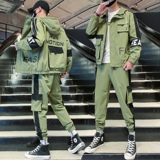 2021秋季新款工装男时尚帅气休闲套装两件套XZ313B-1-T80115-P85，男装休闲套装，星座313B-2