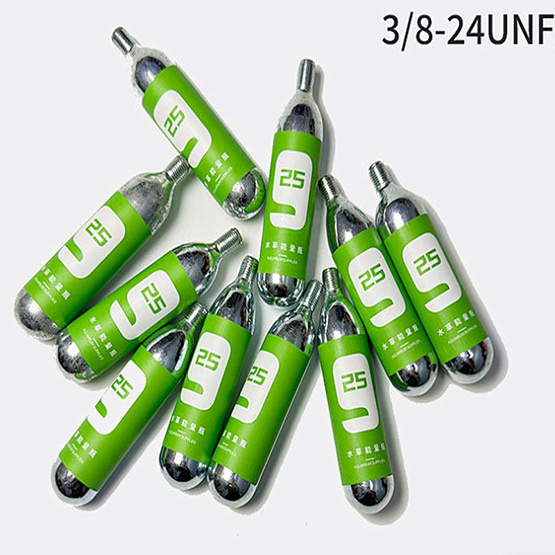 二氧化碳抛弃式小气瓶钢瓶25克g一次性CO2抛弃式3/8钢瓶替换装16g图片