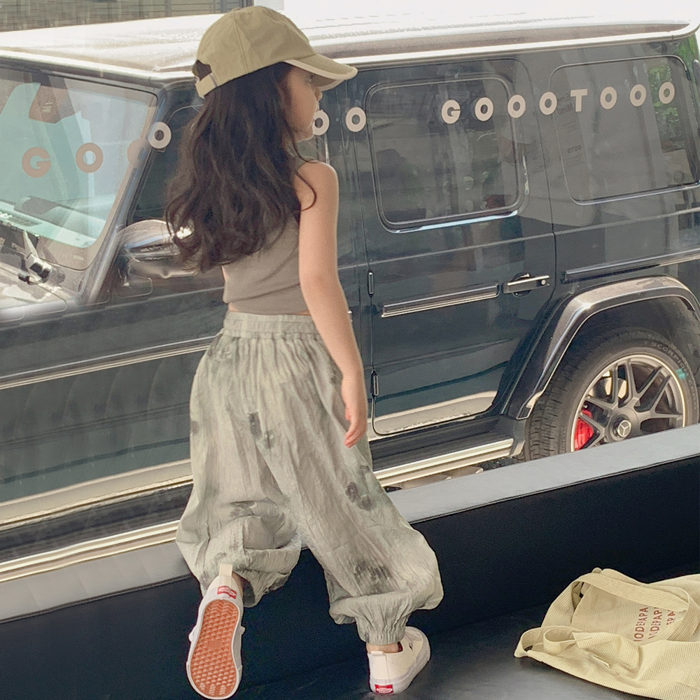 女童夏季无袖背心套装休闲两件套