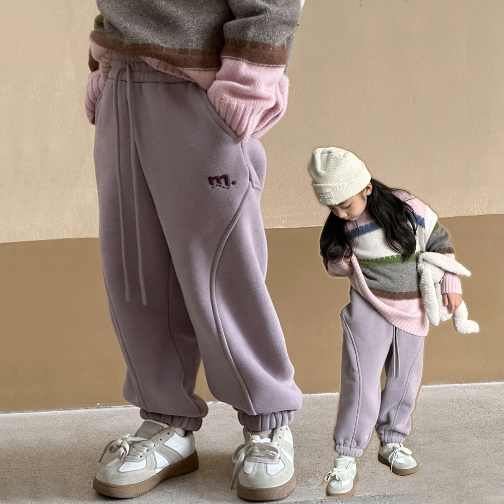 女童加绒运动裤子洋气休闲卫裤