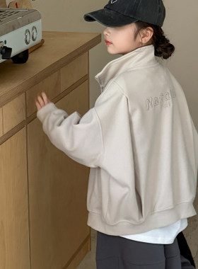 韩国童装女童外套秋冬装儿童加绒加厚衣服2026新款洋气摇粒绒卫衣