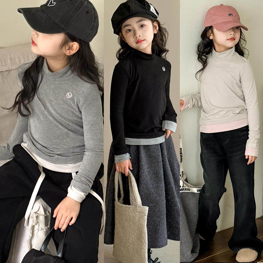 女童打底衫2026新款秋冬儿童假两件半高领T恤女大童休闲弹力上衣,童装/婴儿装/亲子装,T恤,淘宝优惠券,粉丝福利购,淘宝优惠卷
