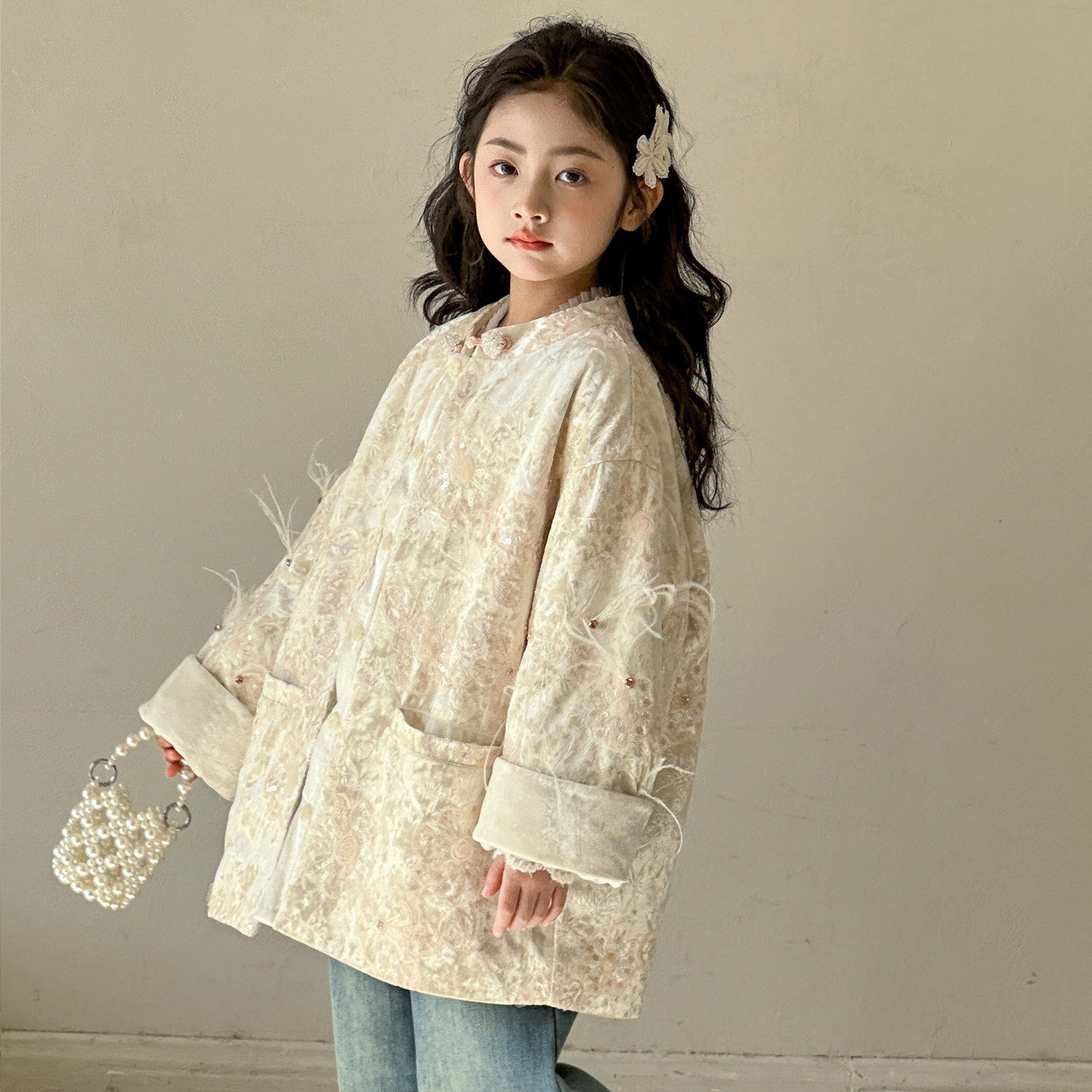 女童新中式国风棉服外套2026新款女大童新年衣服初中生棉衣拜年服,童装/婴儿装/亲子装,棉袄/棉服,淘宝优惠券,粉丝福利购,淘宝优惠卷