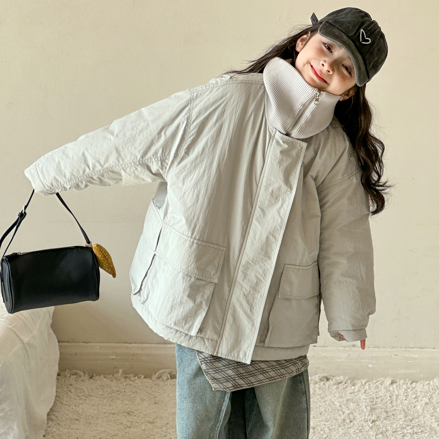 女童棉衣2025冬装新款女大童保暖外套秋冬款棉袄韩版儿童加厚棉服