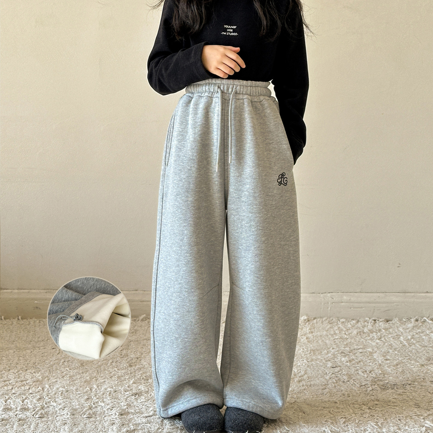 女童加绒裤子2026秋冬新款女大童一体绒运动卫裤初中生儿童休闲裤,童装/婴儿装/亲子装,裤子,淘宝优惠券,粉丝福利购,淘宝优惠卷