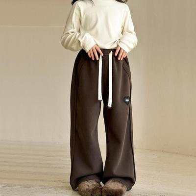 女童加绒秋冬款直筒阔腿裤秋冬