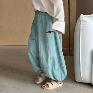 女童裤子夏季薄款2026新款大童灯笼裤洋气宽松休闲长裤儿童防蚊裤