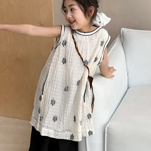 女童夏季连衣裙2026新款韩国童装女大童公主裙夏装儿童薄款背心裙