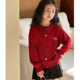2026新款 女童针织开衫 外套春装 16岁初中生女孩早春穿搭女大童上衣