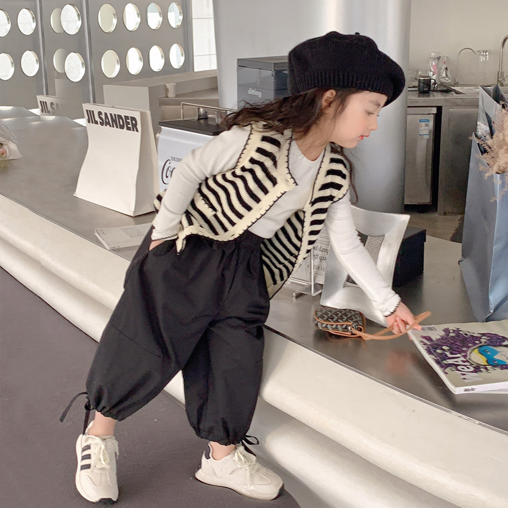 女童套装2026春装新款儿童春秋款毛衣女孩童装马甲洋气长袖三件套