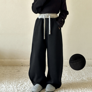 女童裤子冬装加绒保暖儿童加厚卫裤2026冬季新款女大童休闲运动裤