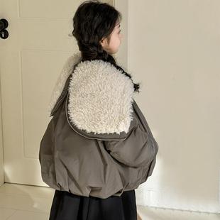 冬装 儿童羽绒服2025新款 洋气女童大翻领外套甜美女孩加厚保暖上衣