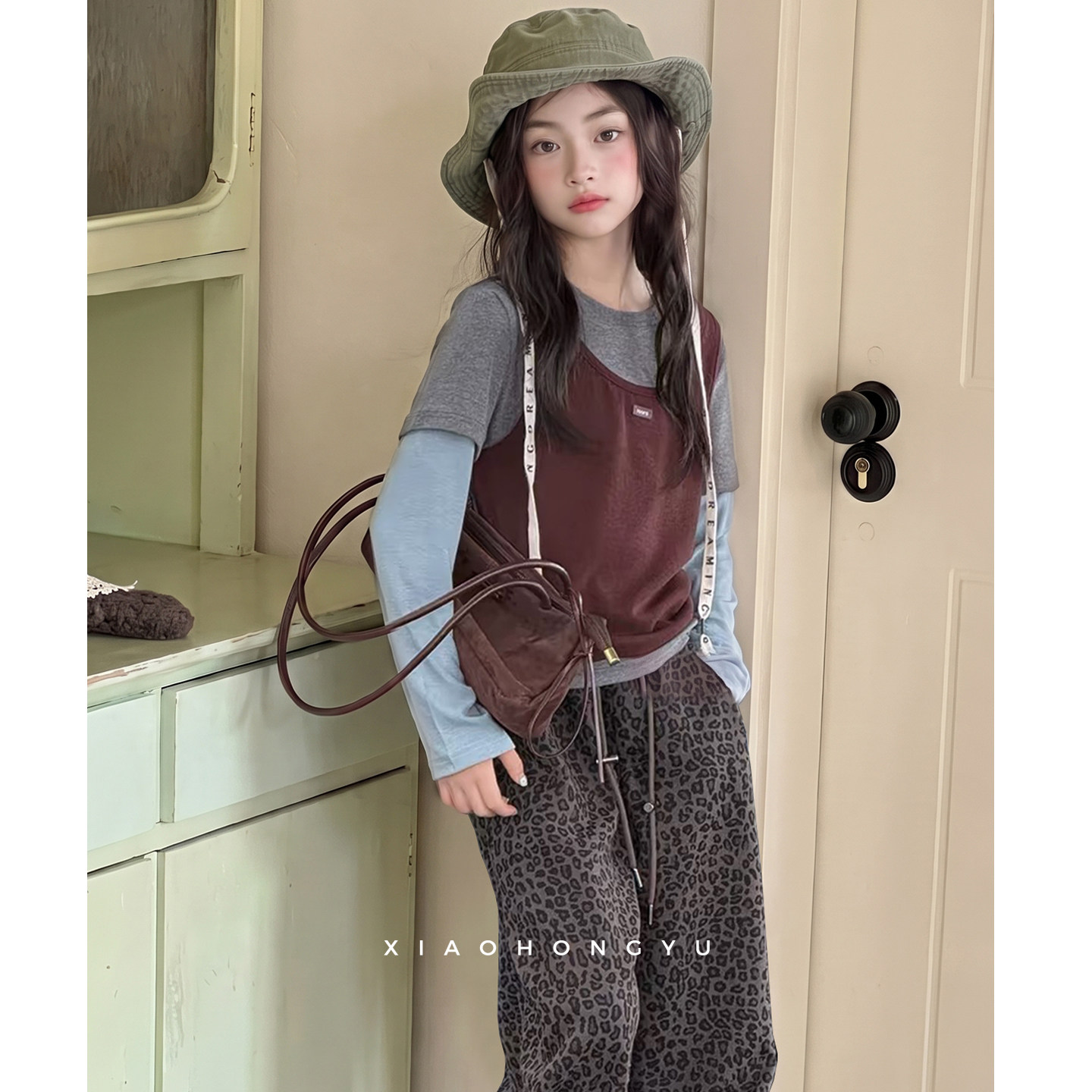 女童假两件长袖T恤秋装韩国童装女大童青少年秋季独特巨好看上衣图片