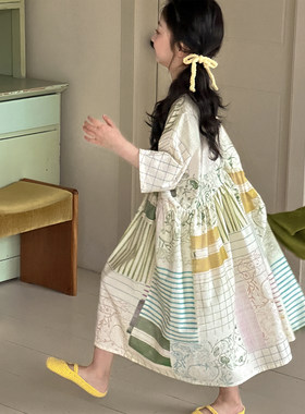 女童连衣裙夏装2026新款女大童夏季超好看棉布裙12岁女孩公主裙子
