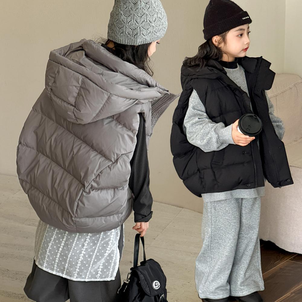 韩国童装女童羽绒马甲秋冬新款