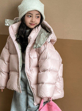 女童羽绒服外套三防免洗连帽上衣