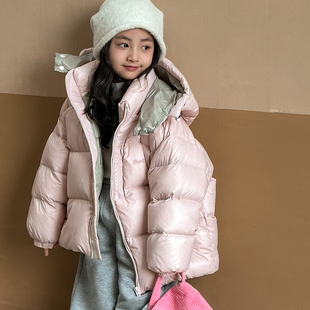 清仓特价女童羽绒服洋气冬季儿童外套冬装三防免洗白鸭绒连帽上衣