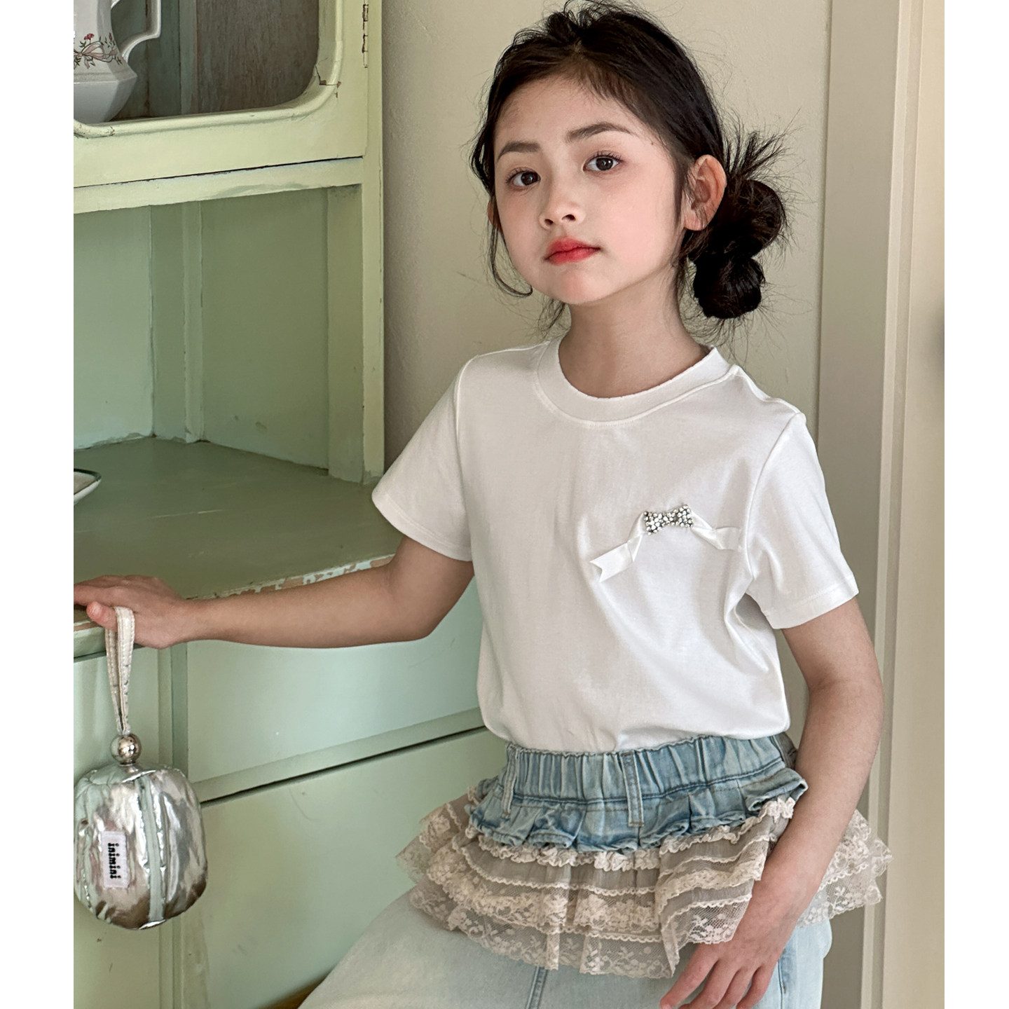 女童短袖T恤夏装2026新款女大童夏季休闲上衣12岁女孩超好看衣服