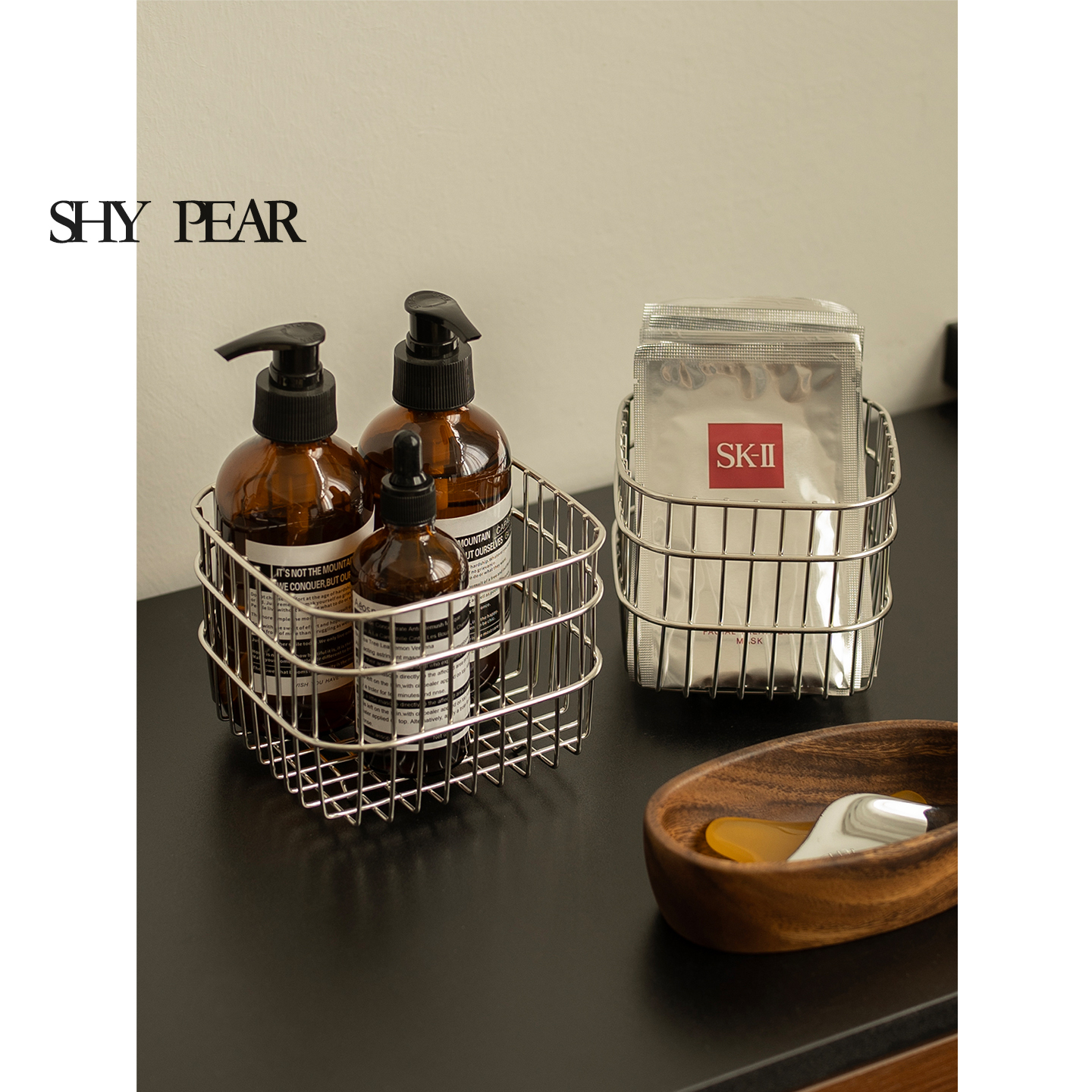 shyPear羞梨收纳筐不锈钢置物篮