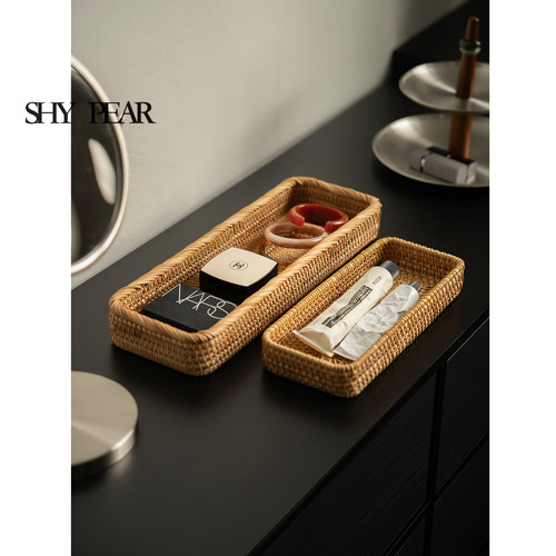 shyPear羞梨收纳盘手工编织杂物