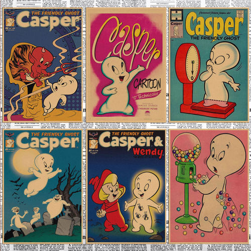 鬼马小精灵casper卡通动漫风海报