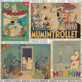 动漫卡通姆明一族 小肥肥一族海报复古牛皮纸装 饰墙画壁画397