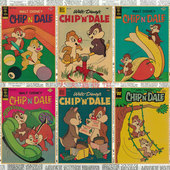 花栗鼠奇奇和蒂蒂海报 宿舍儿童房卡通动漫复古牛皮纸装 饰墙画649