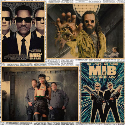 威尔史密斯复古牛皮纸电影海报