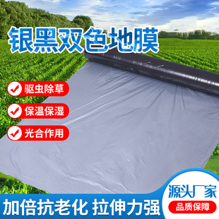 全新银黑双色地膜农用种植果园大棚专用除草抑草保温种地塑料薄膜