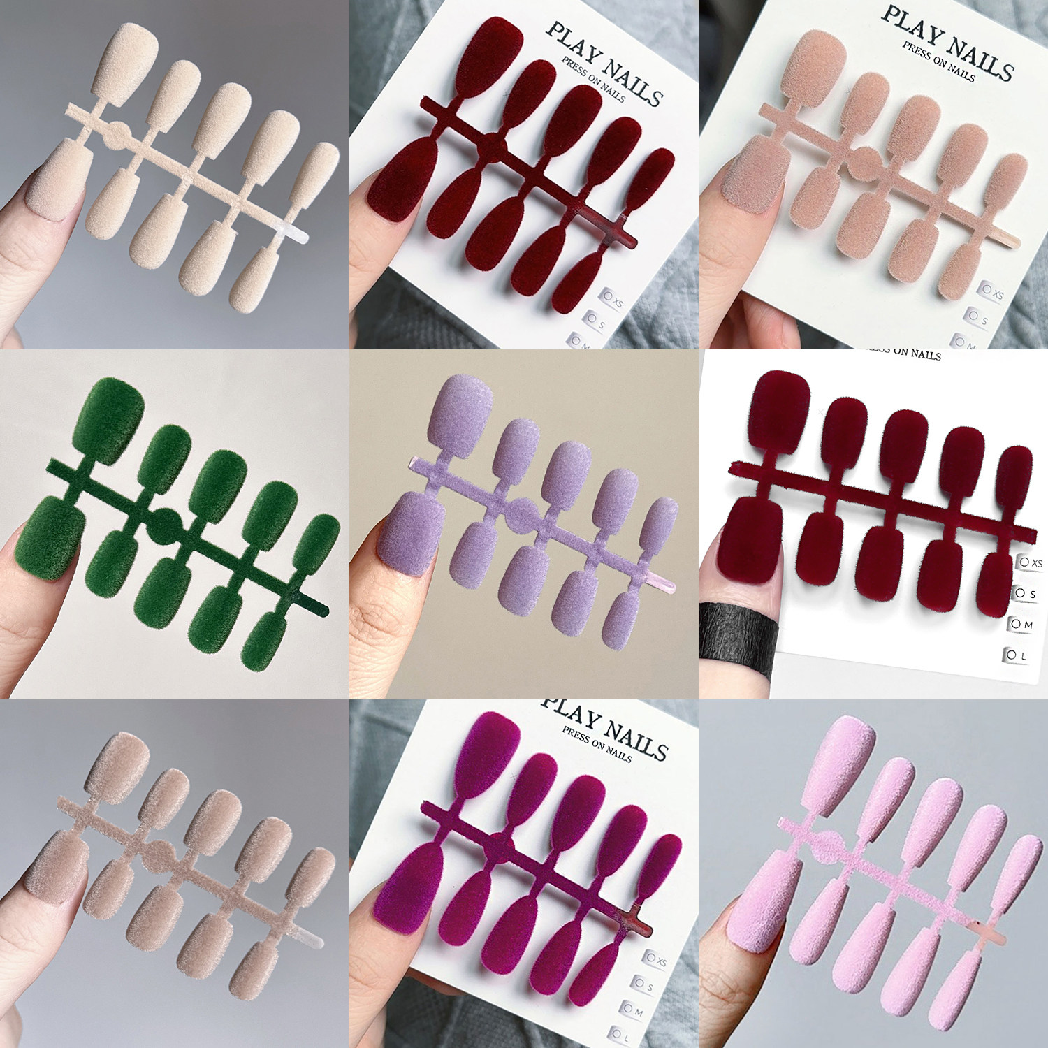 穿戴甲 新款多款秋冬可爱植绒打印 多颜色可拆卸高级成品美甲贴片,彩妆/香水/美妆工具,穿戴甲/甲片,淘宝优惠券,粉丝福利购,淘宝优惠卷