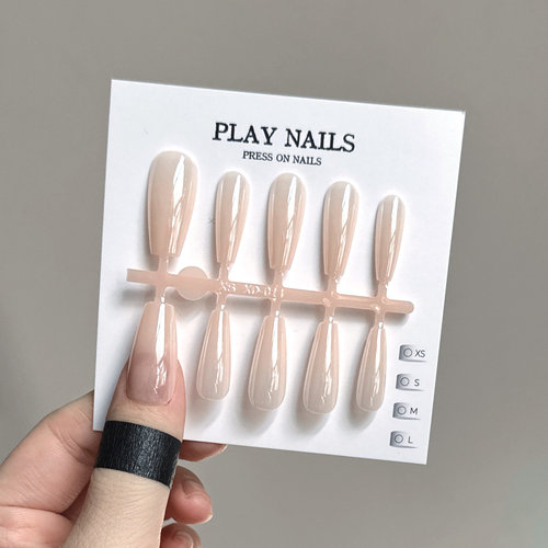 SSS穿戴甲中梯电镀色美甲粉色超亮电镀魔镜粉粉银色彩光穿戴甲L码