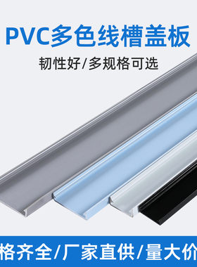 PVC配线槽单独盖子 阻燃工业塑料线槽电箱控制电柜走线/灰色/蓝色