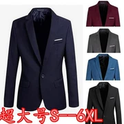 Mùa xuân và hè 2019 nam thanh niên Hàn Quốc mới cộng với phân bón XL overalls kinh doanh áo khoác nhỏ giản dị - Cực lớn