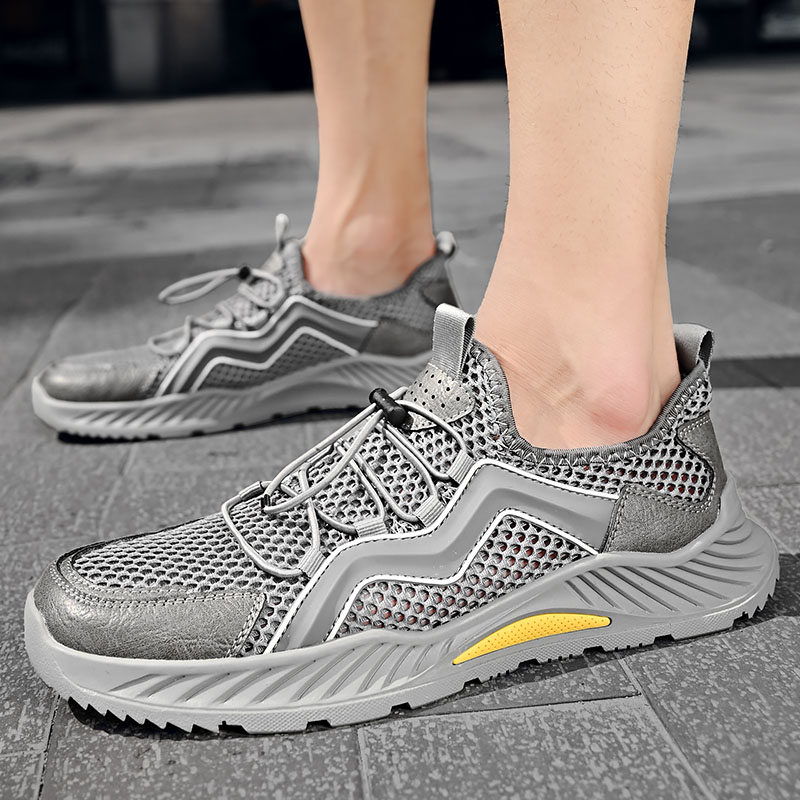 25夏季新款男鞋网鞋男夏季休闲运动鞋透气防滑网眼跑步鞋网面镂空