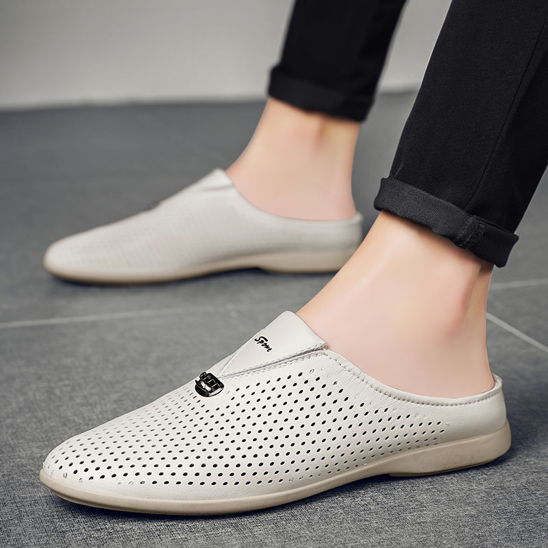 夏季包头真皮半拖凉鞋