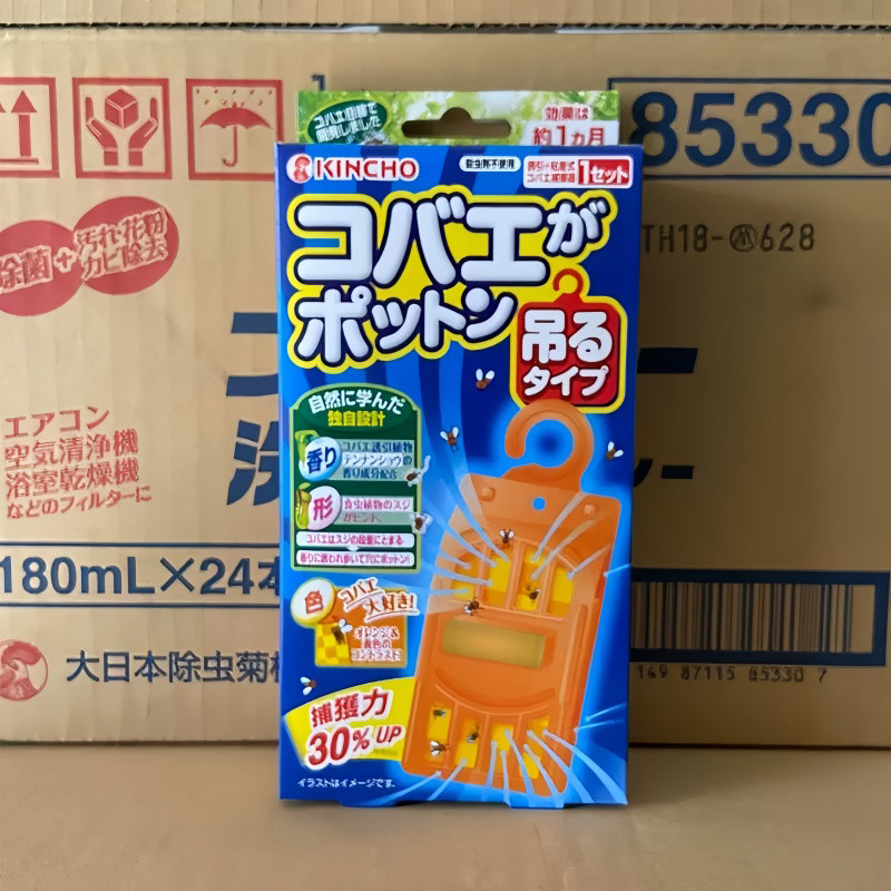 日本KINCHO金鸟粘蝇纸强力黏贴小飞虫果蝇粘纸粘贴抓苍蝇捕捉器