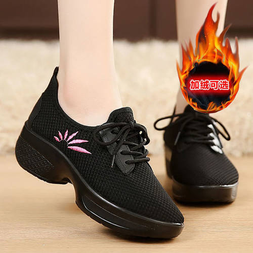 新款广场舞蹈软底加绒女鞋