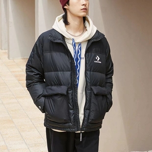 短款 立领保暖经典 羽绒服 10023755 A03 匡威 A01 CONVERSE男子冬款