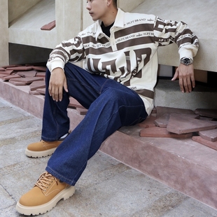 A02 10024869 A01 深蓝色宽松直筒牛仔裤 匡威CONVERSE男款