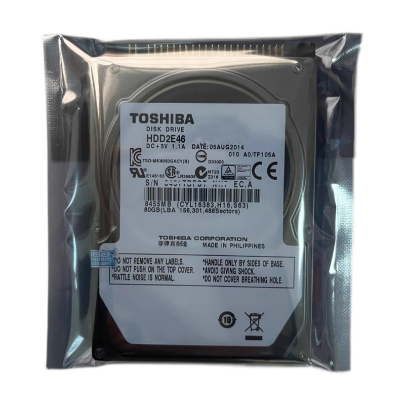 全新库存未拆封2.5寸IDE并口东芝80G笔记本电脑硬盘 PATA老式接口