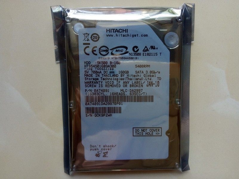 全新原装2.5寸日立160G笔记本电脑硬盘5400转速8M缓存SATA串口