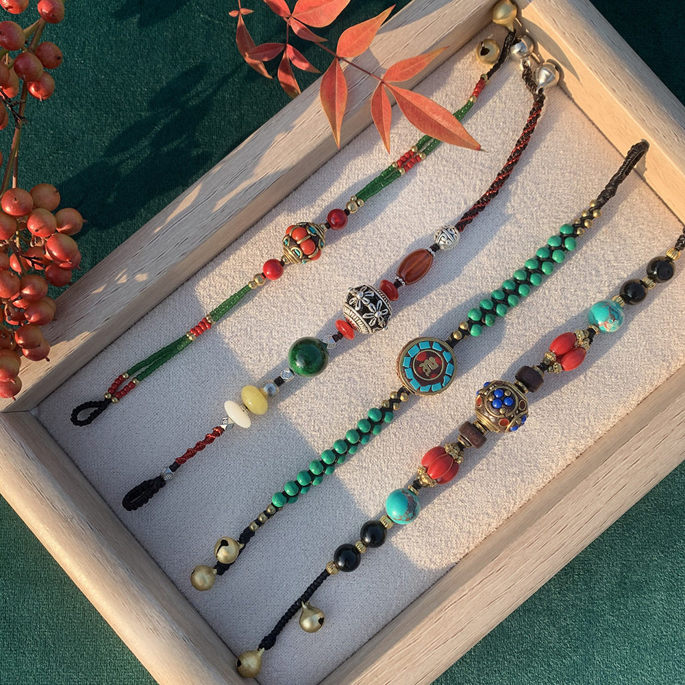 新中式尼泊尔编织手链批发小众设计复古手饰民族风手绳配饰男女手