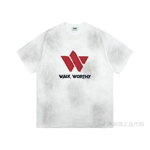 韩国vampire weekend代购 夏男纯棉短袖字母复古水洗图案时尚T恤