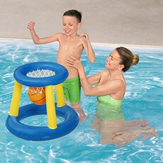 Игрушка для бассейна 小孩水上游戏球架儿童充气排球网套环篮球架足球框手球门戏水玩具