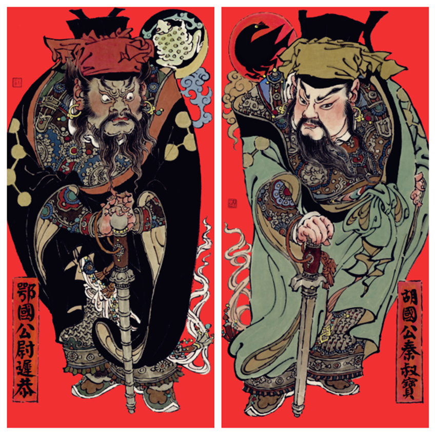 云中工作室第七版年画组门神周一新秦琼尉迟收藏临摹镇宅驱邪避凶,节庆用品/礼品,门神,淘宝优惠券,粉丝福利购,淘宝优惠卷